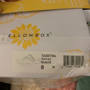 Yellow box Black Sandals